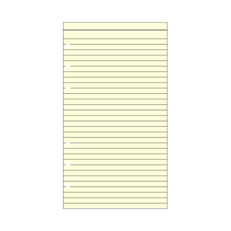 Contax Ανταλλακτικά για Organisers Φύλλα Σημειώσεων Κίτρινα με Γραμμές