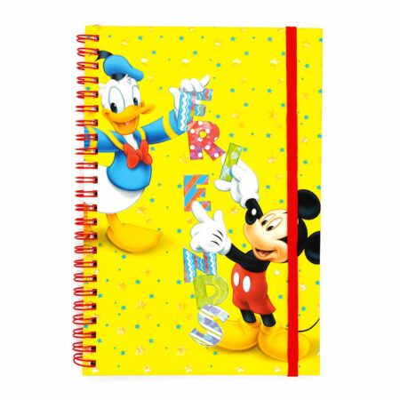 Disney Mickey Mouse Τετράδιο Σπιράλ Με Λάστιχο, 60 φύλλων Α5