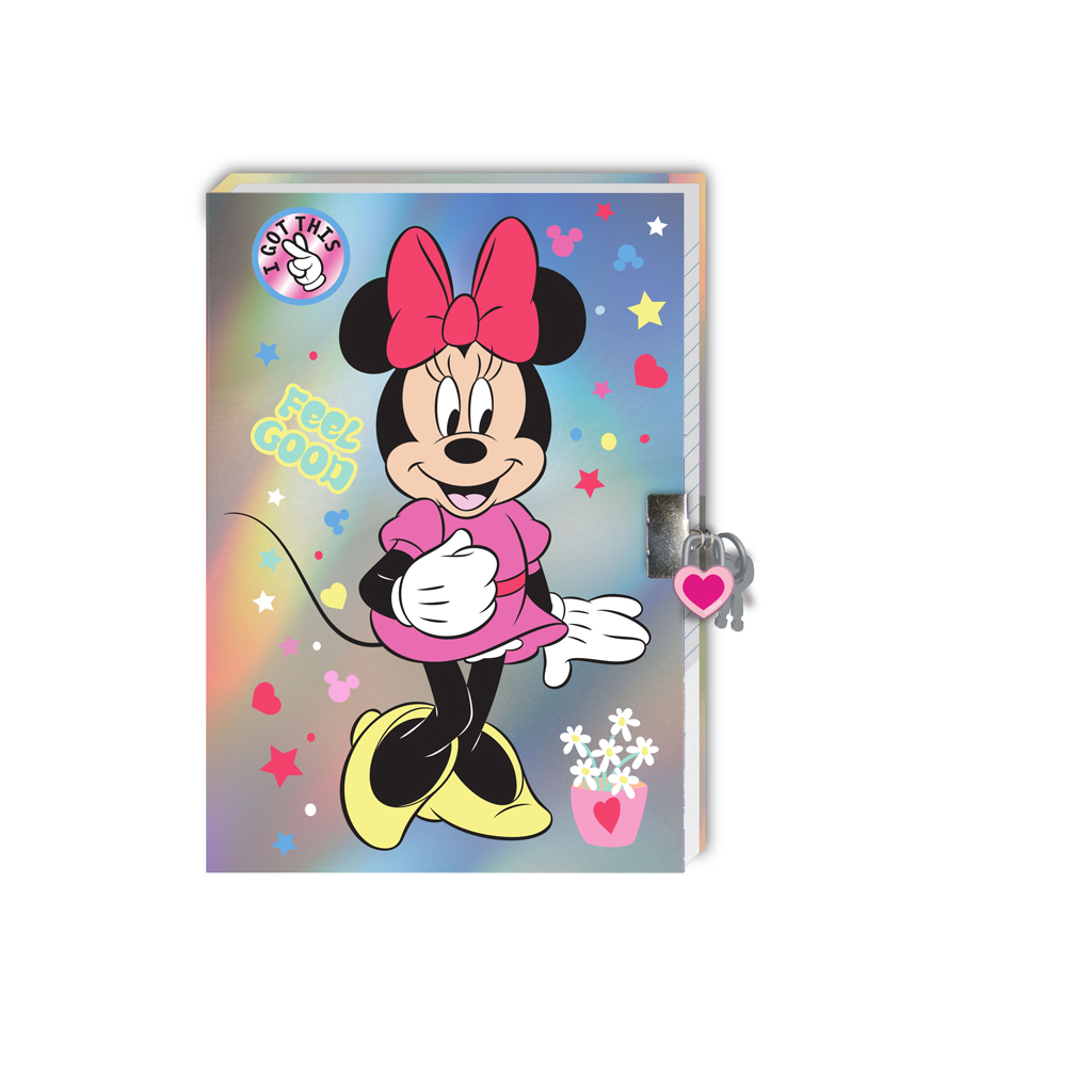 Disney Minnie Mouse Ημερολόγιο με Λουκέτο, Μαγικό Στυλό UV και Αυτοκόλλητα 62501